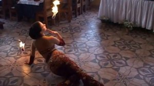 Кассия Kassia танец живота с огнем