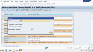 finding the table name from any text in SAP