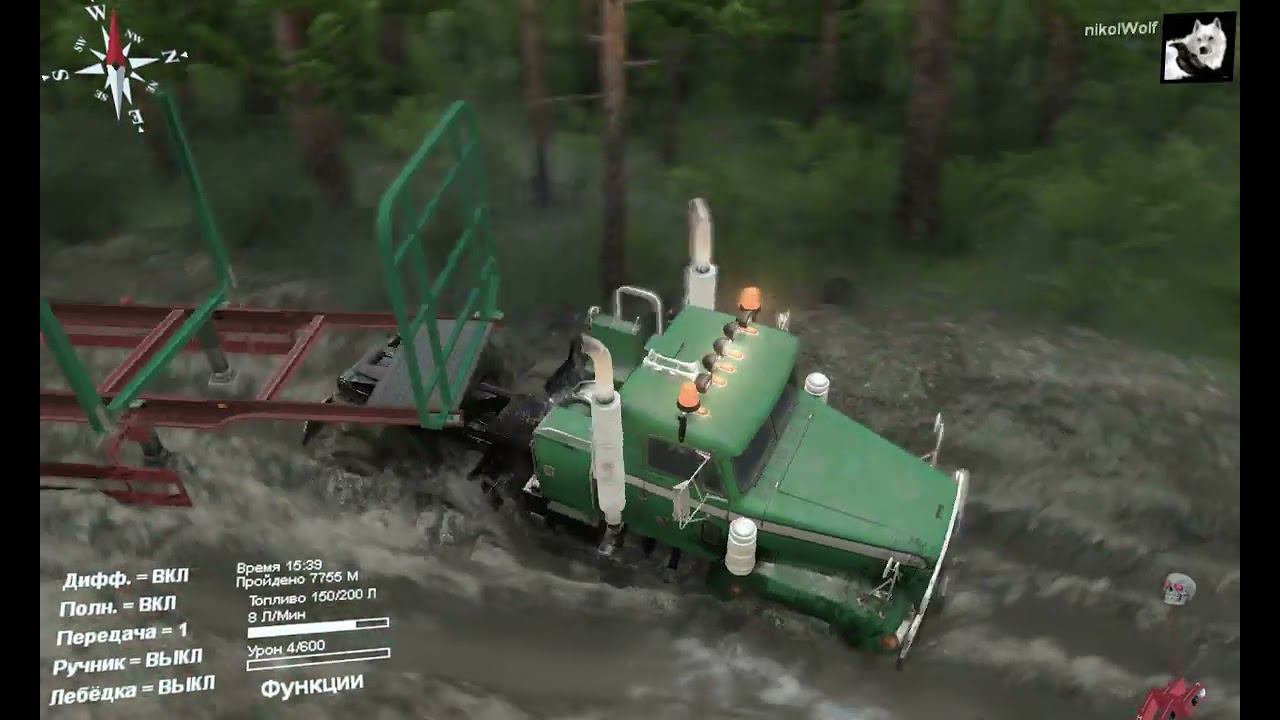 SpinTires Карта «Пять озёр» (прохождения)#4