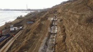 Укрепление береговой линии в посёлке Аршинцево.