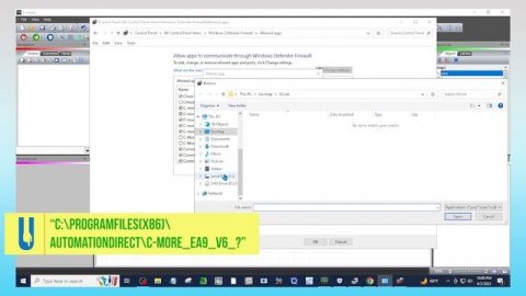 Connect AutomationDirect C-more Panel to Programming Software with USB or Ethernet
