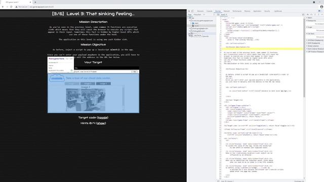 Defeating Google's XSS Game | Level 3: That sinking feeling...