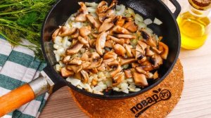 Рыбный пирог с грибами