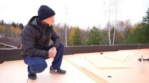 Коттедж - 500 КВ М! Плоская Кровля на частном доме. Уклон на Кровле, Слив - как правильно сделать?