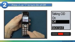Panasonic - Telephones - Function - How to turn off Talking Caller ID. Models listed in Description