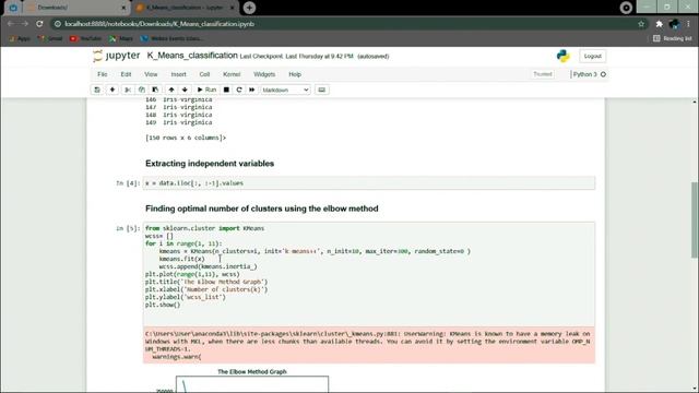K-Means Clustering Algorithm by Elbow Method смотреть онлайн