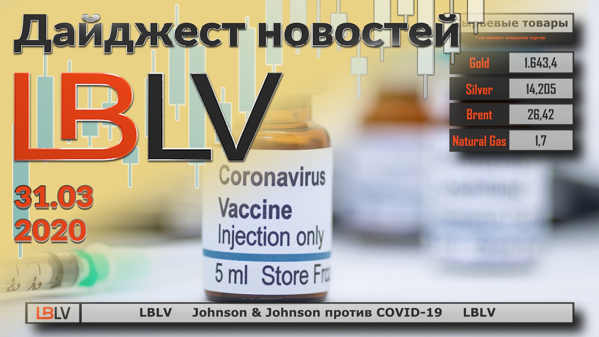 LBLV Johnson & Johnson производит вакцину от COVID-19. 31.03.2020