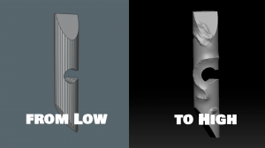 Быстрый способ создания highpoly из lowpoly с помощью ZBrush