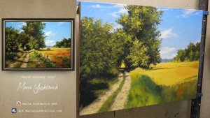 How to Paint Summer Landscape | Живопись акрилом, летний пейзаж.