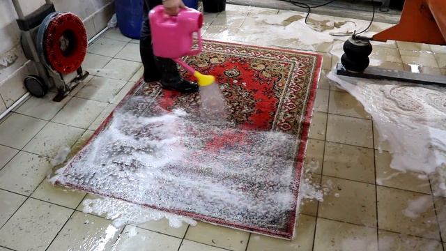Стирка витебского ковра 1,37*2,00м. смотреть онлайн