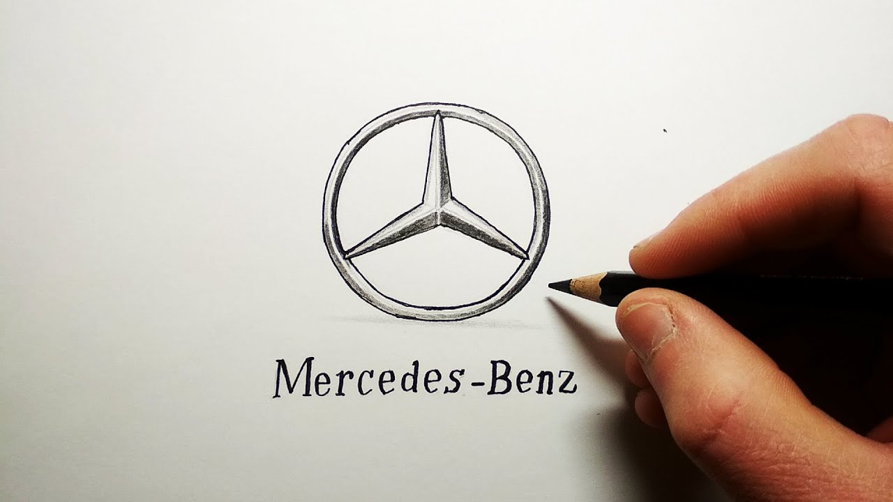 Как нарисовать эмблему mercedes