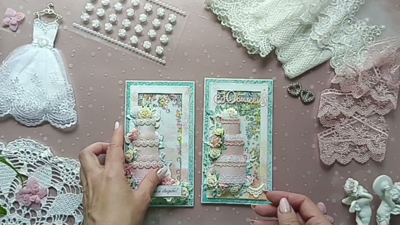 Открытки с тортом по моему МК.