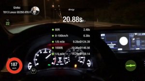 306HP Lexus GS350 0-100,100-200, 1/4m Dragy Test +22/+24℃