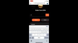 April Token Staking with Metamask Mobile Wallet