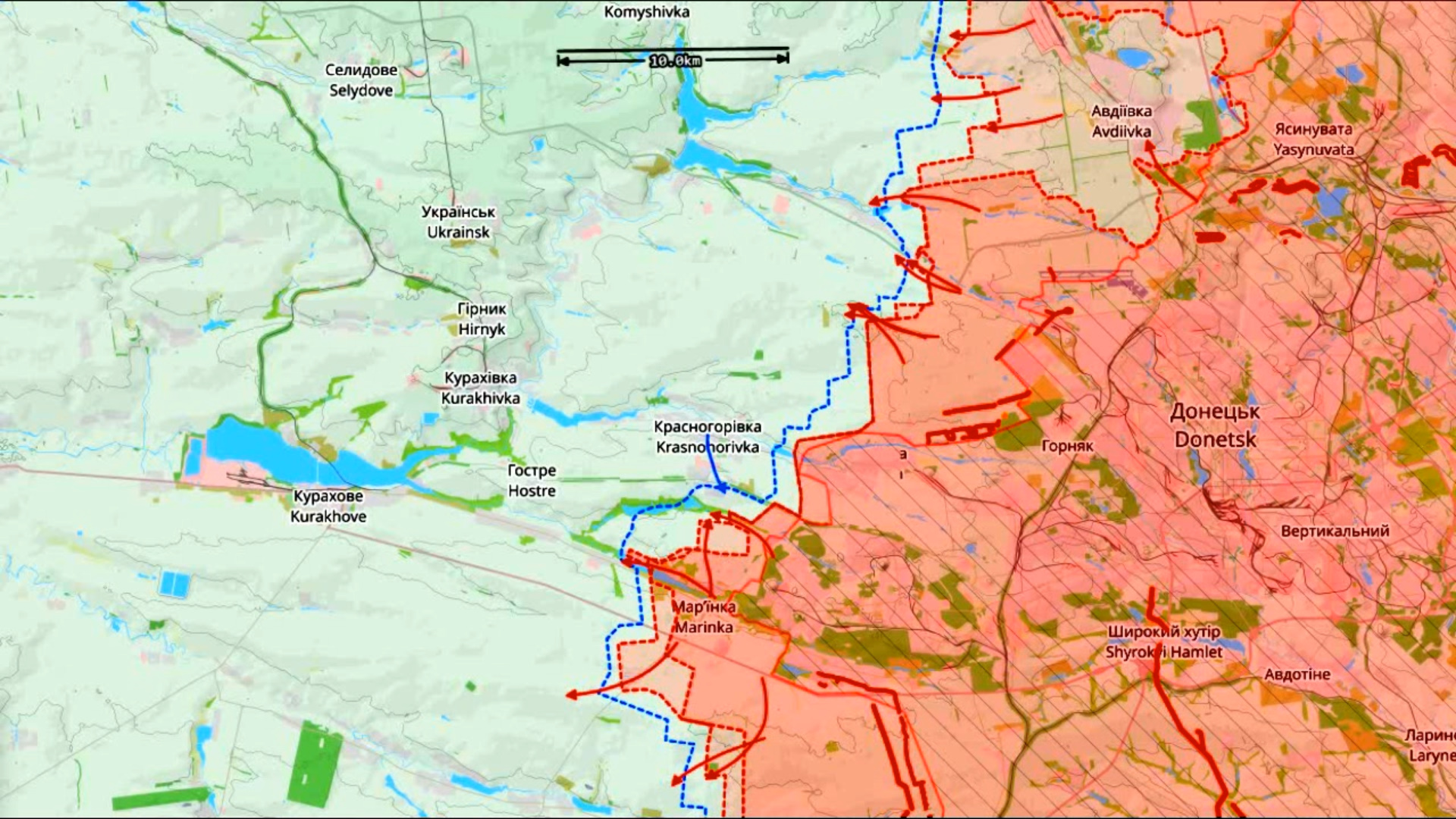 Интерактивная карта боевых действий на украине в реальном времени