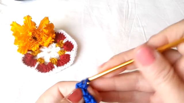 МК . Вязание крючком.Африканский цветок.Crochet.African flower. смотреть онлайн
