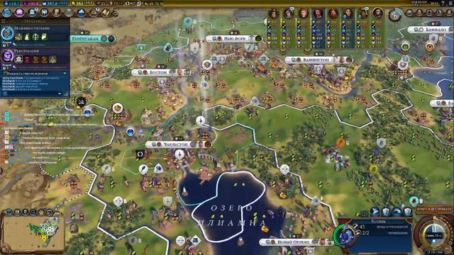 Новогодний мультиплеер Civilization 6 Америка(Линкольн) смотреть онлайн