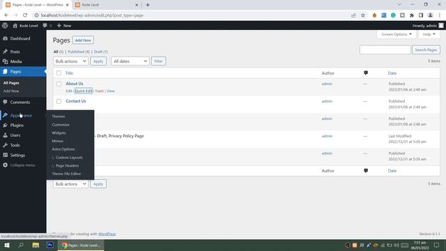 How to Create Pages And Menus in WordPress | Learn WordPress Development For Beginners | #4