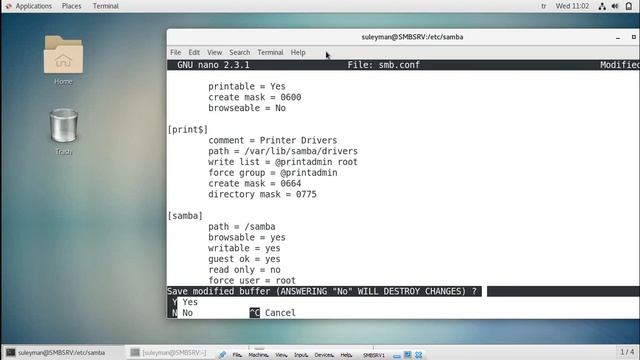 Linux Eğitimi Ders-42 (Samba Kurulumu ve Dosya Paylaşım Ayarları) смотреть онлайн