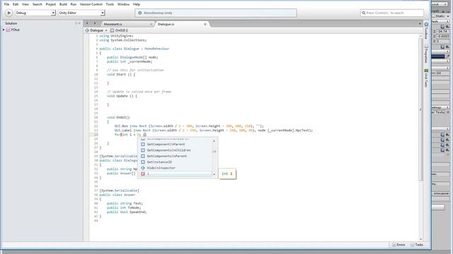 Unity, система диалогов / dialogue system смотреть онлайн