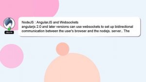 NodeJS : AngularJS and Websockets