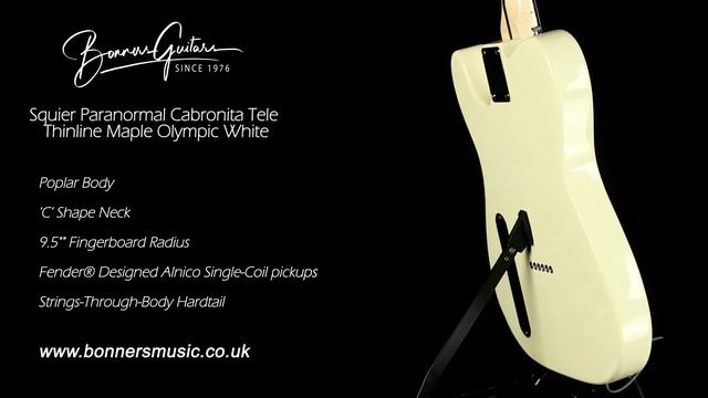 Squier Paranormal Cabronita Tele Thinline Maple Olympic White смотреть онлайн