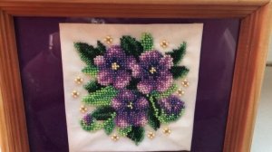 Мои картины, вышитые бисером и  нитками мулине.