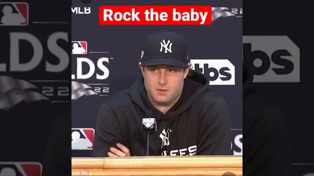 Gerrit Cole on Josh Naylor rocking the baby & callin him his son after home run Yankees vs Guardian