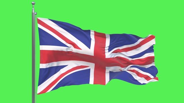 United Kingdom Waving Flag | Великобритания. Развевающийся флаг [4K Chroma Key Loop] смотреть онлайн