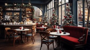🎄 Christmas Jazz Cafe Ambience   🎹 Relaxing Instrumental Jazz Music, Cozy Coffee Shop   Sleep, Foc