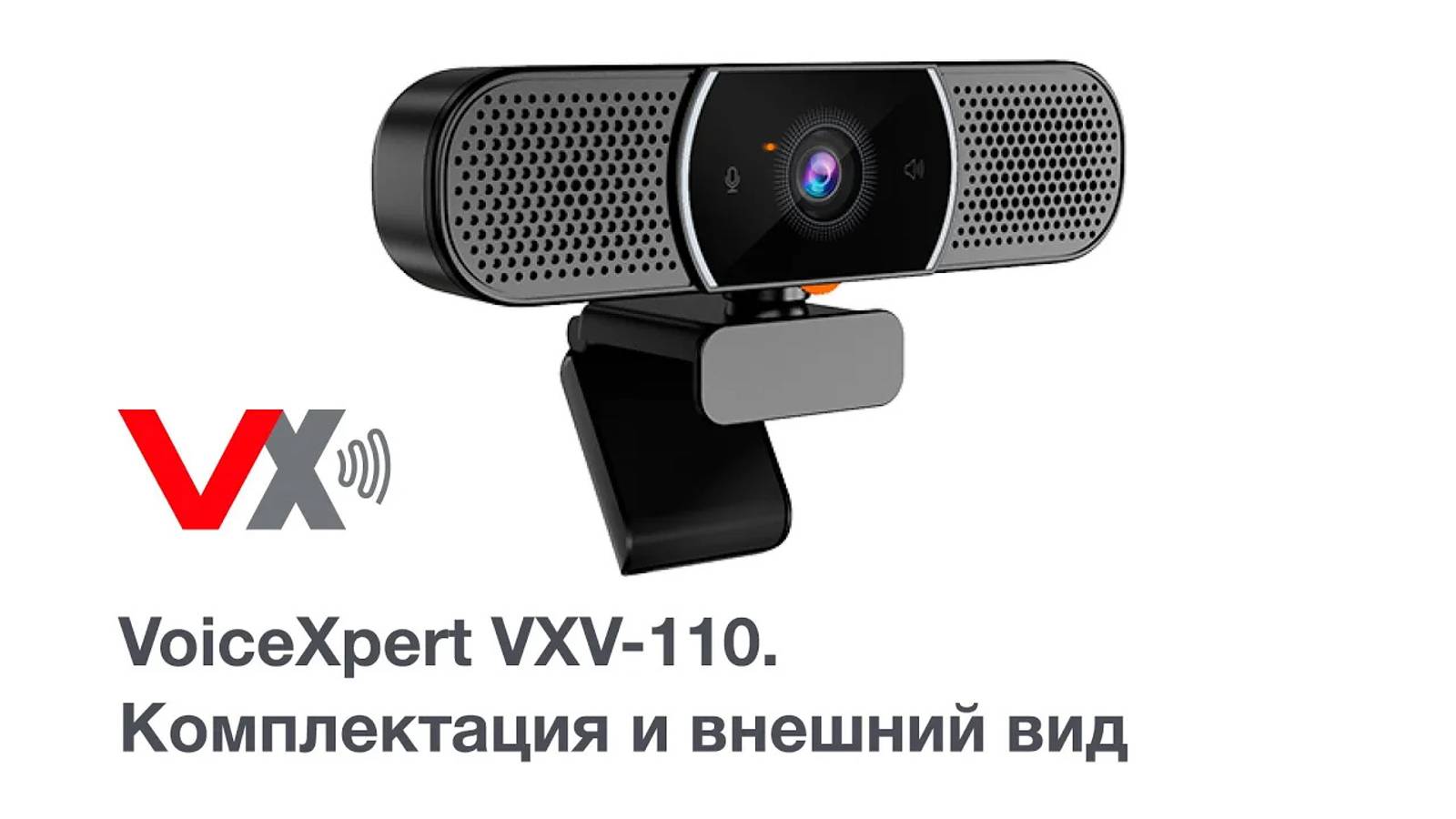 Комплектация и внешний вид вебкамеры VoiceXpert VXV-110