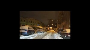 Поездка по центру Санкт-Петербурга вечером 21 февраля, Зимушка-Зима в Питере ... Saint-Peterburg.