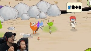 FEATHER BUTT DINOSAUR!! DRAW A STICKMAN EPIC 2 ? Part 2: Find the Gems! (FGTEEV Chapter 2 Gameplay)