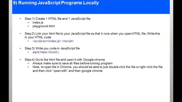 14. Visual Studio Code & Run JS Locally  - JavaScript Programming Overview - Coding 101 - Lesson 1