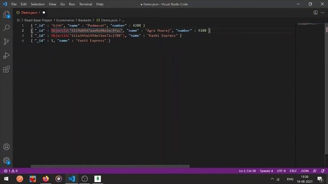 MongoDB - 04 | Understanding JSON vs BSON and Changing Object Id [Geekstocode] [Course In Hindi]