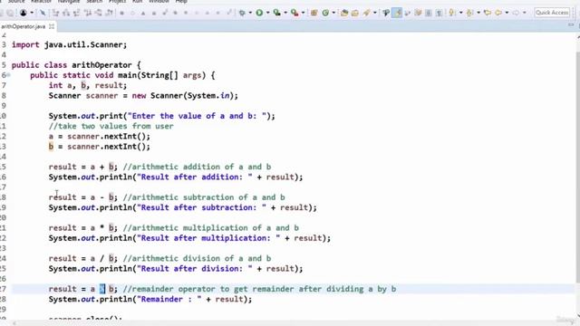 Lecture 2  Java Arithmetic Operators