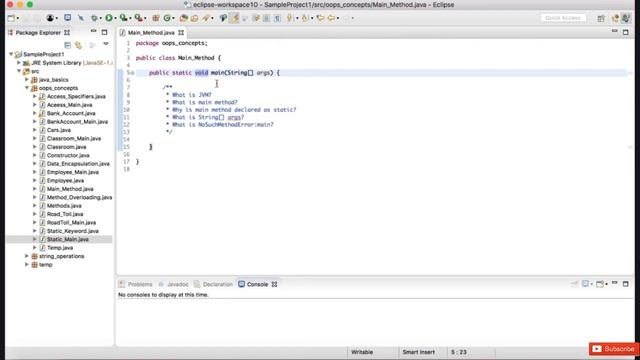 Java interview Question | JVM | what is main method declared as static | what is NoSuchMethodError смотреть онлайн