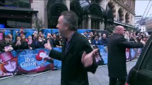 Tim Burton Arrives at the Alice  Through The Looking Glass carpet this evening in Leicester Square