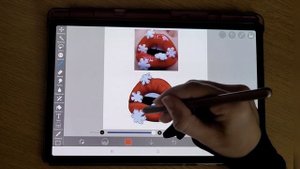 Как нарисовать губы в ibis Paint X? Рисование по контуру.