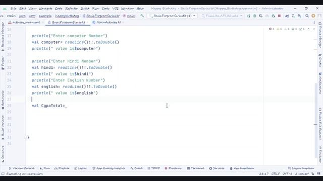 Program to calculate CGPA #cgpa #kotlin #basicprograms