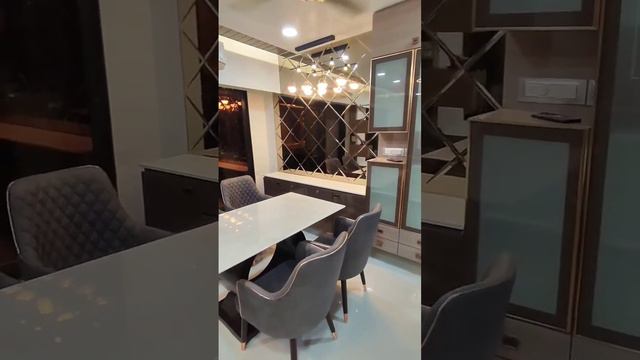 Dining area | Dining area walk around | Basket lights | Mirror | Dining Table | Counter Table |Chai