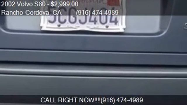 2002 Volvo S80 T6 for sale in Rancho Cordova, CA 95670 at Eu смотреть онлайн