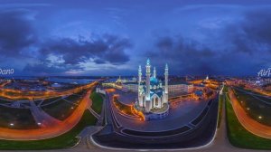 Kazan, Russia. Capital of the Republic of Tatarstan. Aerial 360 video in 12K