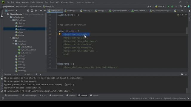 Python Django in PyCharm for Beginners and Admin User and Admin page 3