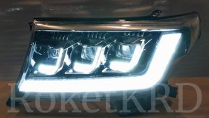 Фары Toyota Land Cruiser 200 2007-15 стиль 300