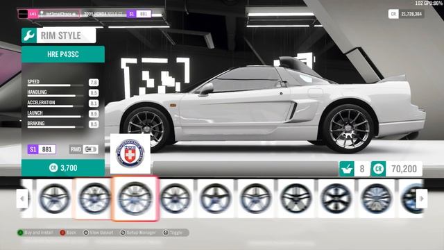 Forza Horizon 4 - 2005 Honda NSX-R GT - Customize and Drive смотреть онлайн