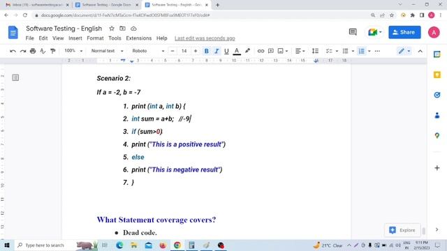 QA manual testing tutorial for beginners | statement coverage testing | white box testing technique