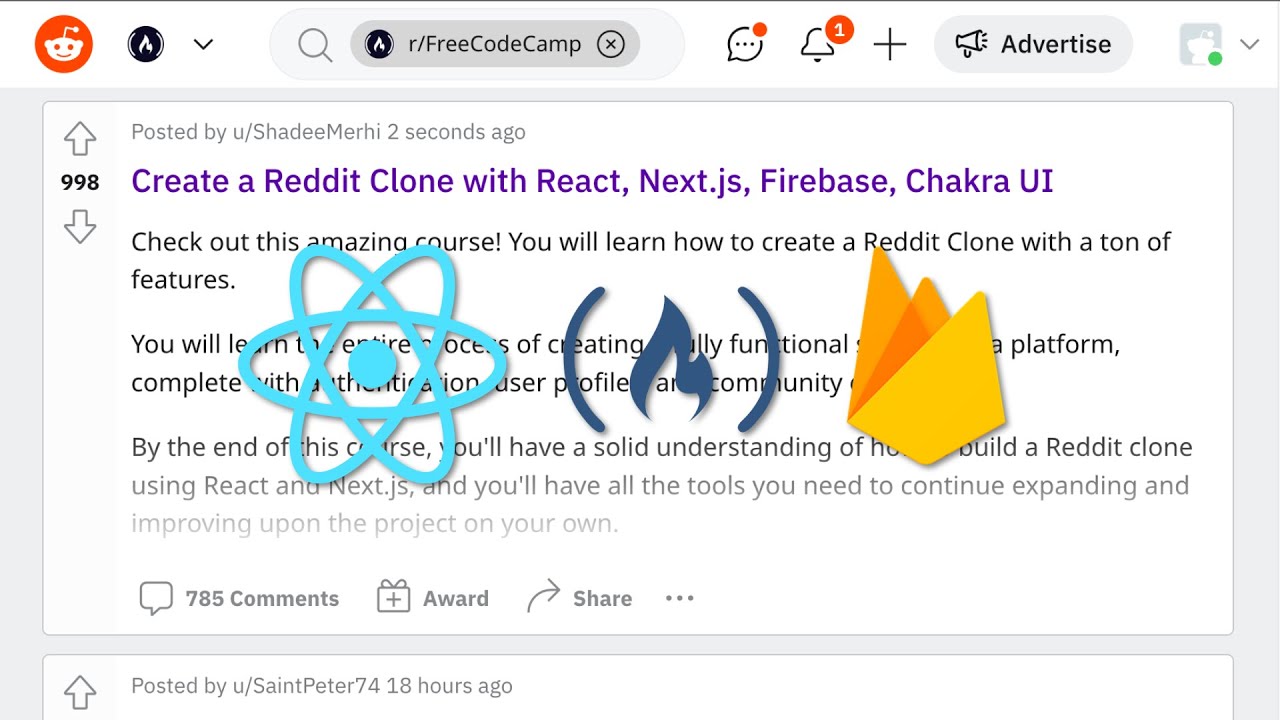 Code a Reddit Clone with React, Next.js, Firebase v9, Chakra UI – Full Course