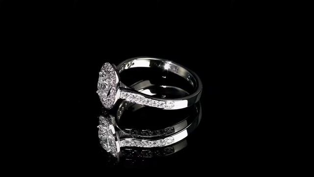 Кольцо из белого золота с бриллиантами 0,9 карат смотреть онлайн