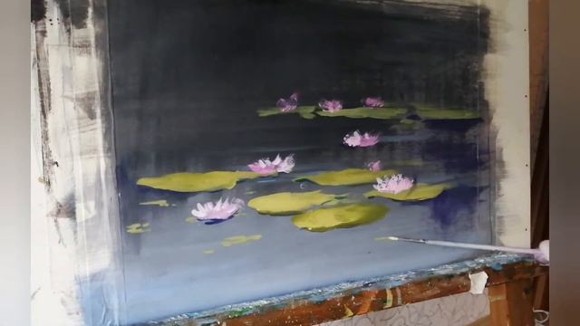 Как написать пейзаж с кувшинками смотреть онлайн